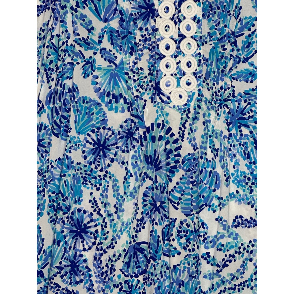 Lilly‎ Pulitzer Joan Tunic Dress Medium Shell Me you Love Me Print Floral Resort - Picture 8 of 12